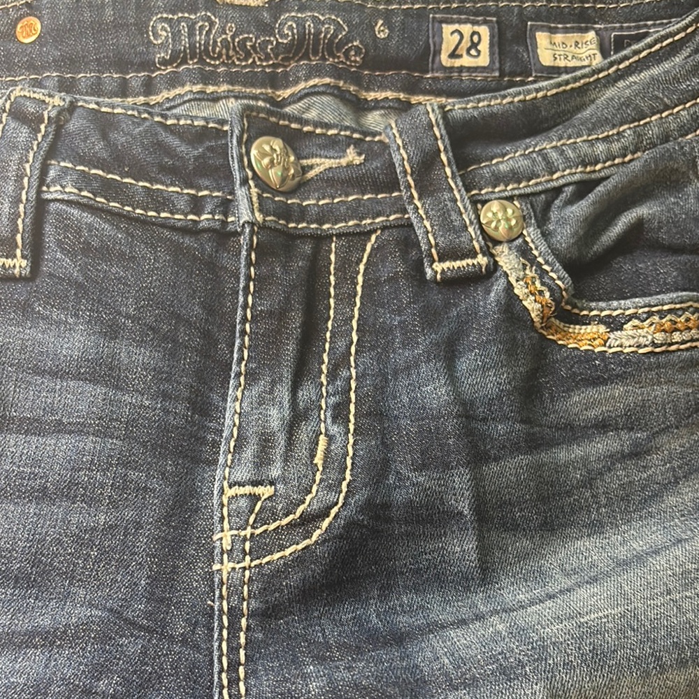 Miss Me Dark Blue Denim Jeans